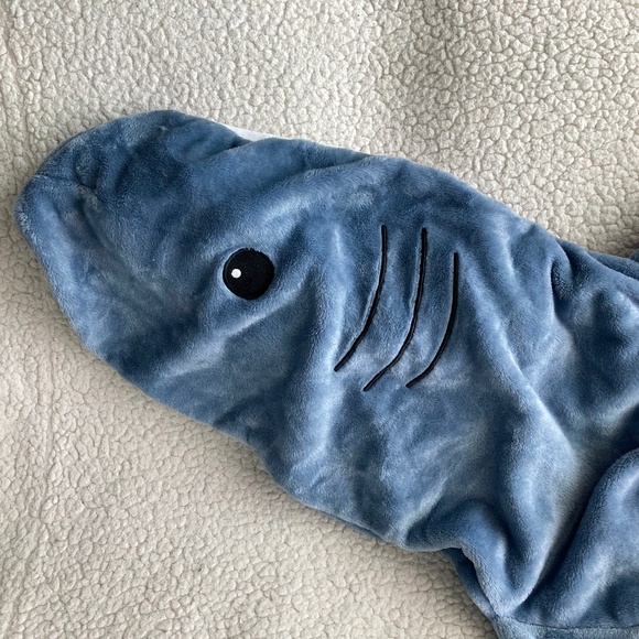 Shark Blanket Onesie in Blue - Picture 2 of 7